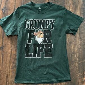 Disney Shirt Adult Large Green Grumpy For Life Snow White Parks Green Mens